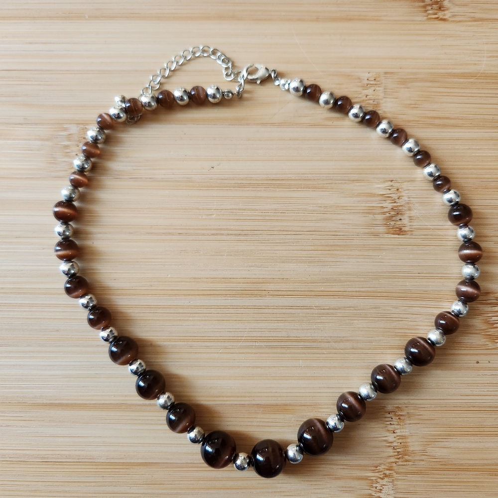 Tigers Eye Beaded Necklace